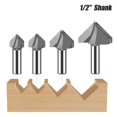 thumbnail image 3 of Woodworking Tool Diamond V Type Mdf Router Bit Pcd Cnc Wood Milling Cutter Lathe, 3 of 7