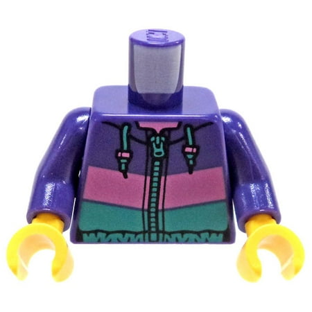 - LEGO Dark Purple Jacket with Medium Dark Pink and Dark Turquose Panels Loose Torso