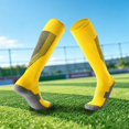 thumbnail image 2 of Kids Soccer Socks Striped Knee High Tube Socks Football Uniform Sports Socks for Boys Girls, 2 of 4