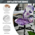 thumbnail image 6 of Xoenoiee Marble Butterfly Print Computer Office Chair Covers Stretch Computer Chair Slipcover Removable Washable Chair Protector Cover Universal Desk Rotating Chair for Armrest Chair, S, 6 of 7