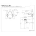 thumbnail image 2 of Kingston Brass KB622FL 4 in. Centerset Bathroom Faucet, Polished Brass, 2 of 2
