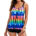 thumbnail image 1 of MKLEKYY Trajes De Baño Women Slim Sport Bra Vintage Printed Beach Beachwear Swim Tankini Set Bandeau Bandage Bikini Push-Up Swimwear Bathing Suit Two Swimsuits Swimdress, 1 of 6