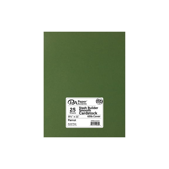 Cdstk Stash Builder 8.5x11 65lb Parrot (25 sheets)