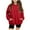 Red, variant on ZACPNCV Girls Hoodies Long Sleeve Sweatshirts Casual Solid Tops with Pocket Black 11-12 Years