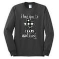 thumbnail image 2 of Wild Bobby, I Love You To Texas And Back Plaid Pop Culture Mens Long Sleeve Shirt, Charcoal, Large, 2 of 3