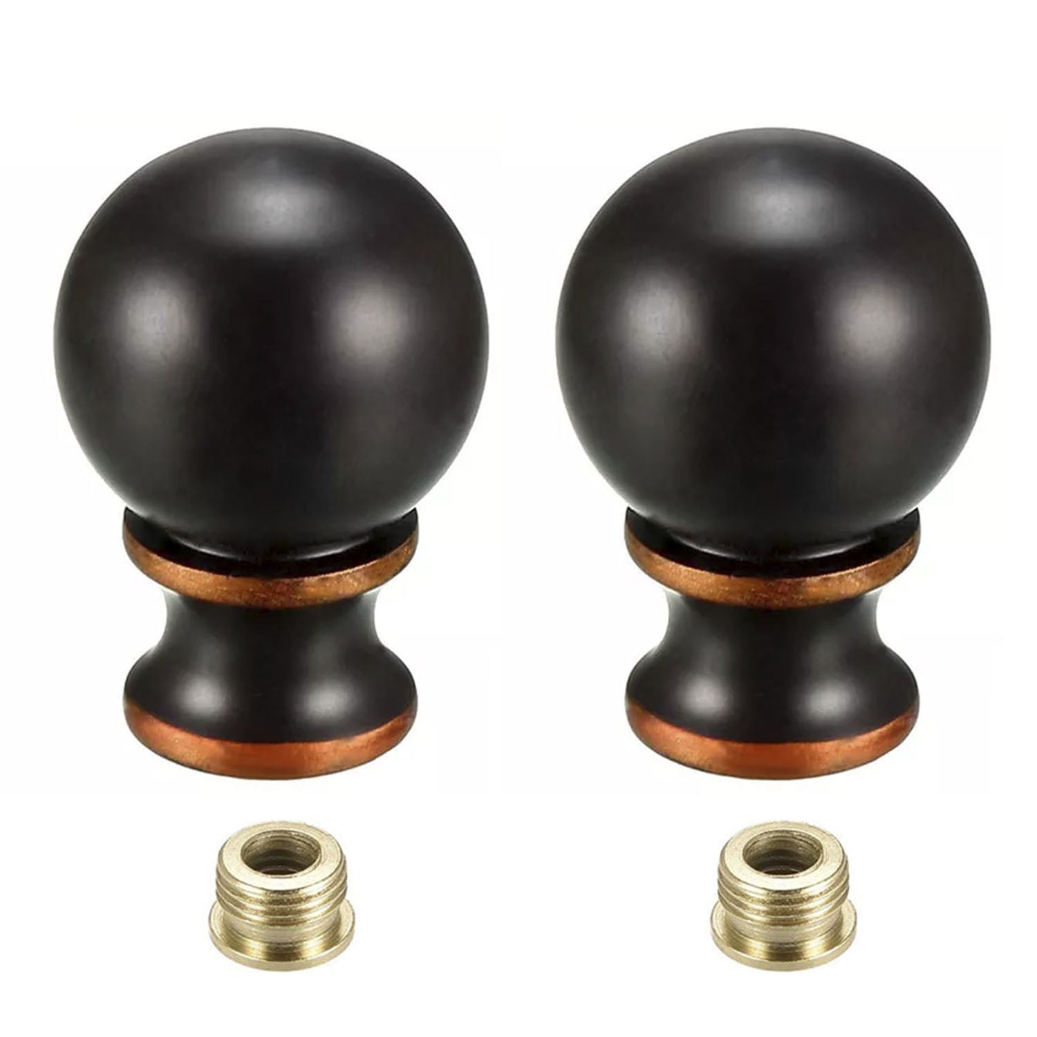 TWDRTDD Lamp Finials, 2 Pack Metal Ball Knob Lamp Shade Finial