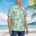 thumbnail image 2 of Lsque Cute Sloth on Floral Tree pattern Hawaiian Shirt for Men, Unisex Summer Beach Casual Short Sleeve Button Down Shirts-3X-Large, 2 of 9