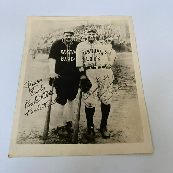 The Finest Babe Ruth  Lou Gehrig 1927 Signed Photo In Existence JSA COA