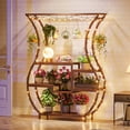 thumbnail image 5 of Tribesigns 6-Tier Plant Stand, 70.9" Tall Plant Shelf with 10 Hanging Hooks, Vase Shape Ladder Plant Stand, Multi-Purpose Plant Display Rack, 5 of 7