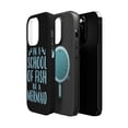 thumbnail image 2 of DistinctInk Tough Case for Apple iPhone 15 PRO (6.1" Screen), Compatible with MagSafe Charging - In a School of Fish Be a Mermaid, 2 of 6