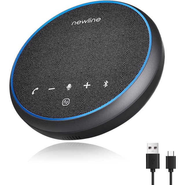 Altavoz y micrófono para confereias, recogida de voz 360, reducción de ruido AI, cotividad dual, altavoz USB C para sala de confereias para reunion, NewPie