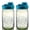Teal, variant on Brewing America Azure Standard Mason Jars 32 oz Wide Mouth Teal Glass Mason Drinking Jars with Lid Set of 2