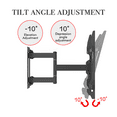 thumbnail image 4 of Ktaxon Full Motion TV Wall Mount for Most 37-75 Inch TVs up to 132lbs, Wall Mount TV Bracket Articulating Swivel Tilt Extension Leveling Max 600x400mm, 4 of 8