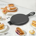 thumbnail image 3 of Black Cast Iron 17cm Portable Waffle Maker Detachable Waffle Baking Tray Suitable For Open Flames, 3 of 10