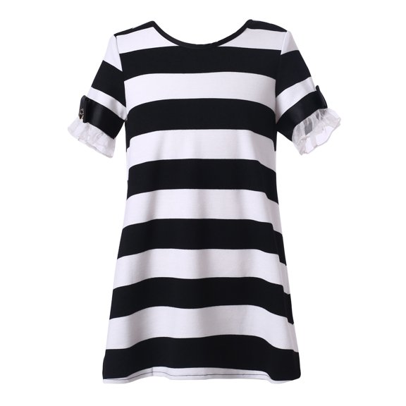 Richie House Girls' Striped Knit Dress RH2097