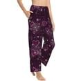 thumbnail image 2 of Balery Snowflakes and Hearts print Women's Pajama Pants,Ultra Lightweight Pjs,Lounge Pant-Medium, 2 of 9