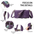 thumbnail image 3 of For Samsung Galaxy S25 FE 5G Wallet Case, 9 Card Slots RFID Blocking Crossbody Leather Cover, Zipper Pocket, Detachable Wrist & Shoulder Strap, Magnetic Shockproof Protective Phone Case for Women, 3 of 12