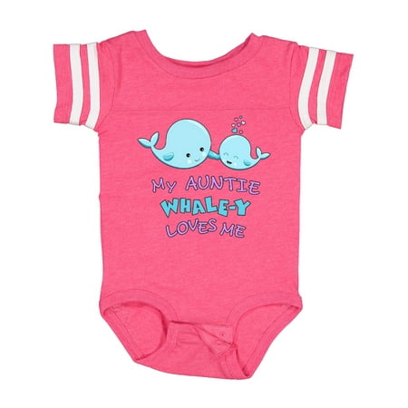

Inktastic My Auntie Whale-y Loves Me Gift Baby Boy or Baby Girl Bodysuit