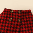 thumbnail image 7 of NAFUU Girls Skirt Sets 2 Piece Outfits Toddler Baby Girl Outfits Fall Winter Clothes Ribbed Long Sleeve Tops Houndstooth Print Skirts Beret Set Soft Fall Clothes 9-12 Months, 7 of 7