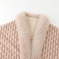 thumbnail image 6 of Samdudou Fall Sweaters for Women Striped Pattern Poncho Wrap with Faux Fur Collar Elegant Shawl Open Front Cardigan for Chilly Weather Holiday Vacation Upscale Gatherings, 6 of 9