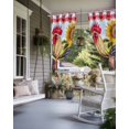 thumbnail image 4 of nqOlkjepod Outdoor Curtains for Patio Waterproof, Vintage Rooster Outdoor Privacy Panels Grommet, Sunflower Plaid Pastoral Animals Blackout Outside Curtains for Porch/Cabana 54"x84", 2 Panels, 4 of 8