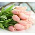 thumbnail image 3 of EeaseMX Tulipanes artificiales de tacto real, flores de tulipán de imitación para decoración de bodas, fiestas, balcones, patios y bares (champán), 3 of 7