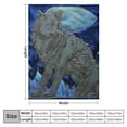 thumbnail image 4 of JEUXUS Wolf Throw Blanket in The Dark Blanket Soft Flannel Blankets Wolf Lovers Birthday Gifts Funny Wolf Gifts Animal Throw Blankets for Adults Kids, 4 of 6