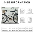 thumbnail image 5 of Chilfamy Canvas Throw Pillow Cover Shell for Couch Sofa Home Decoration City Buildings Brown Bicycles Wheels White, 5 of 5