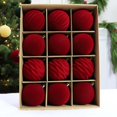 thumbnail image 5 of Flocked Velvet Holiday Ornament Elegant Festive Hanging Decoration For Christmas Tree And Home Celebration, 5 of 5