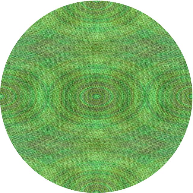 Ahgly Tapis Rond Lavable en Machine Intérieur Transitionnel Vert Lime Foncé, 6 Pieds Rond