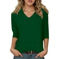 thumbnail image 1 of Lixiuxyad Women T-Shirt Women's Basic Crew Neck Short Sleeve Casual T Shirt Soft Comfortable Everyday Top Stylish Solid Color Tee For Ladies,Green, 1 of 5