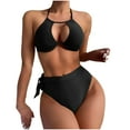 thumbnail image 2 of BONIXOOM Fashion Women Comfortable Sexy Sequin Short Sleeve Conjoined Body Sunscreen Diving Suit Bikinis Tops, 2 of 4