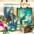 thumbnail image 6 of Christian Art Gifts Large Stainless Steel Double Wall Vacuum Insulated Peacock Teal Travel Mug Tumbler for Women: Blessed Faith Inspired, BPA Free Non-toxic Multicolor Floral, Retractable Lid, 18 oz., 6 of 7