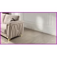 thumbnail image 2 of Leena Contemporary Beige Upholstered Sofa with Gold Accents - Solid Wood Frame for Living Room, 2 of 5