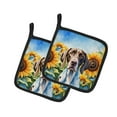thumbnail image 2 of Carolines Treasures DAC6134PTHD 7.5 x 7.5 in. Unisex Pointer in Sunflowers Pair of Pot Holder, 2 of 2