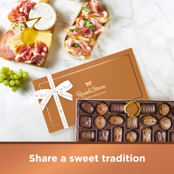 RUSSELL STOVER Assorted Milk & Dark Chocolate Gift Box, 16 oz. (≈ 28 pieces)