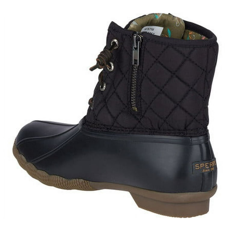 Women's sperry deals black duck boots