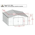 thumbnail image 4 of Arrow Classic 14 x 17 x 7 ft Flute Grey Steel Storage Shed, 4 of 19