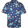 thumbnail image 2 of Fleur De Lis Mens Hawaiian Shirt Short Sleeve Casual Button Up Tropical Summer Beach Shirt, 2 of 9