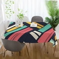 thumbnail image 3 of Yayeee Tablecloths 54" x 54" Rectangle Wrinkle Resistant Party Table Cover, Red Geometric, 3 of 8