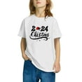 thumbnail image 3 of Odeerbi Toddler Boys Girls Christmas T-shirt Christmas Print Casual Short Sleeve Tops Shirt Toddler Clothes White, 3 of 4