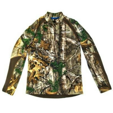 Field Stream Youth Base Defense Midweight Mock Neck Base Layer Realtree Extra