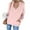 Pink, variant on jjayotai Kangaroo Pocket Hoodies for Women, V Neck Lightweight Solid Sweatshirts Long Sleeve Tops