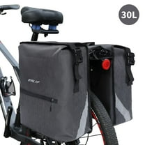 FANOTEK Waterproof Bicycle Rear Rack Bag Bike Panniers 28L - Heavy Duty Bike Trunk Bag with Reflective Strip, Front Pocket, Pannier Pack for Commuting,Traveling