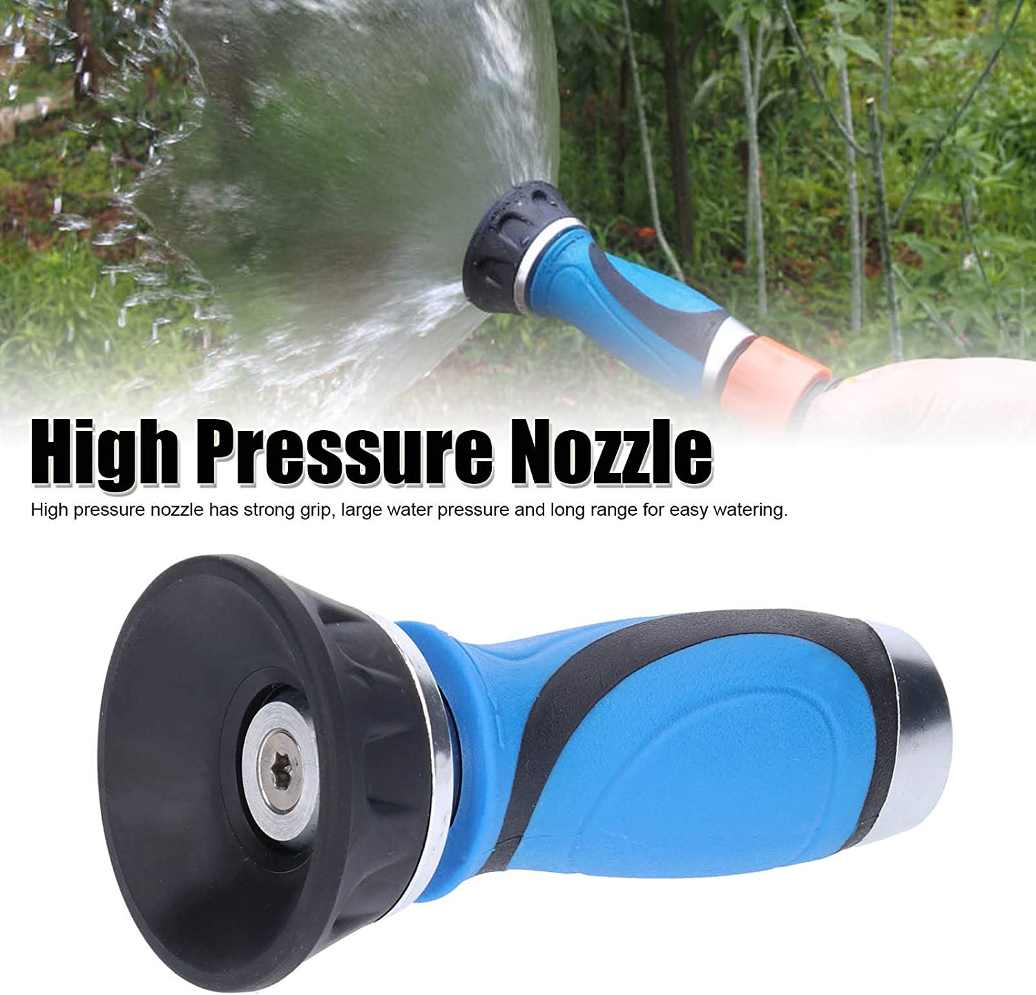 ABPETE Twist Hose Nozzle Sprayer, High Pressure Water Hose Nozzle,Fire Fighting Style Hose Water Sprayer,Heavy Duty Garden Hose Sprayer with Adjustable Spray Pattern,for Garden Hose Lawn Hose Tools