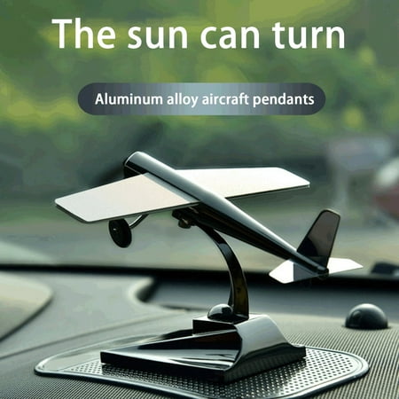 

Star Home Aircraft Model with Propeller Solar Powered Sunlight Resistant Miniature Plane Model Car Ornament for Vehicle