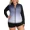 black, variant on Attraco Womens Plus Size Rush Guard Gradient Color Long Sleeve Zip Front Swim Top