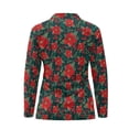 thumbnail image 5 of Yuyamidu Christmas Women Long Sleeve Golf Shirt Athletic Tennis Shirts Poinsettia Hiking Running Workout T-shirts Lightweight Pullover Golf Clothes Size 2XL, 5 of 8