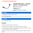 thumbnail image 2 of Headlight Wiring Harness - Compatible with 2011 - 2014 Dodge Charger 2012 2013, 2 of 2