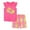 Pink, variant on MHZLDYZ Girls Outfits Size 6 Children's Clothing Set Short Sleeved Knitted Cotton Watermelon Pattern Summer Girls' Suit Cartoon Cute Embroidery Children's Two Piece Set (Hot Pink,110)